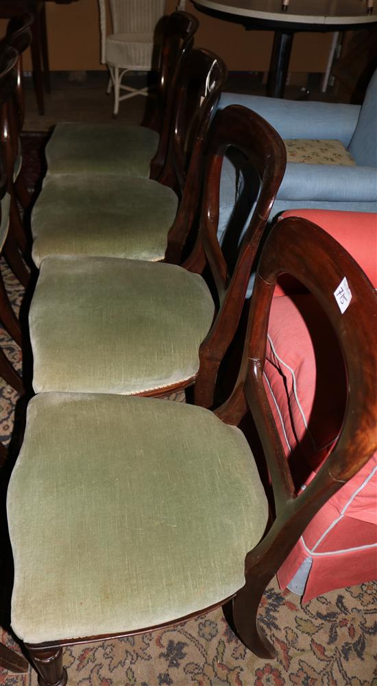 Set of eight Victorian mahogany dining chairs(-)